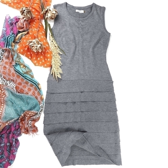 Calvin Klein Grey Sweater Dress Sz Xs - Picture 1 of 9